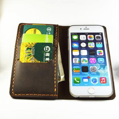 Genuine Leather Iphone 6 Wallet Case,mens Wallets..